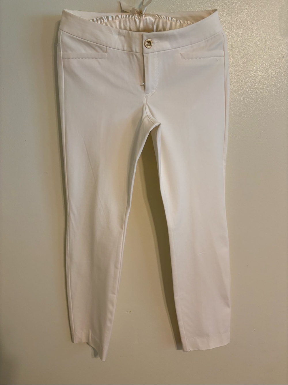 Lilly Pulitzer White Stretch Ankle Pants